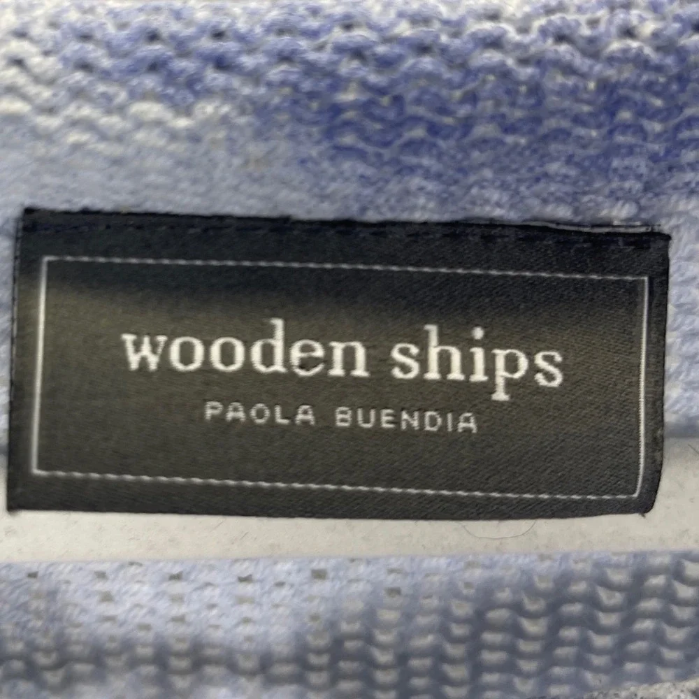 Wooden Ships Tie Dye Sweater Womens S Blue Lightweight Coastal Boho Slouchy